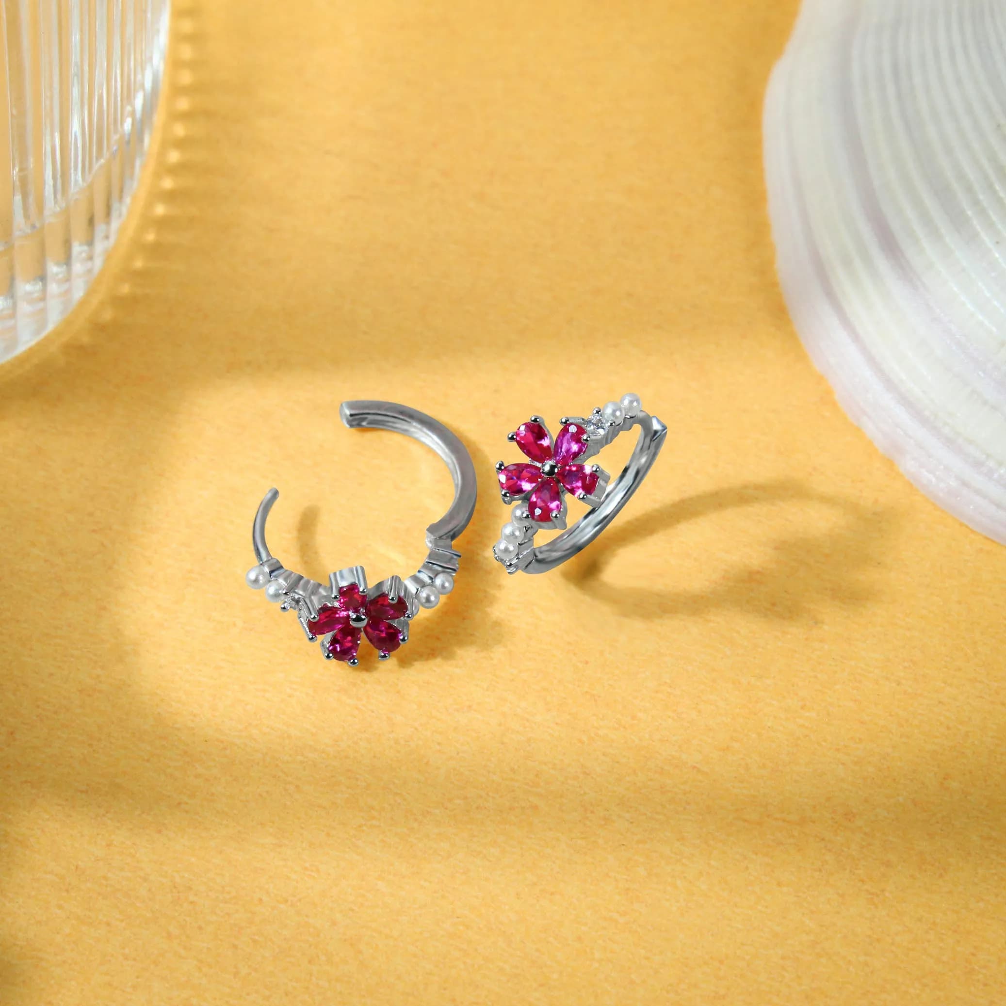 Ruby Blossom Elegance Stud Bali