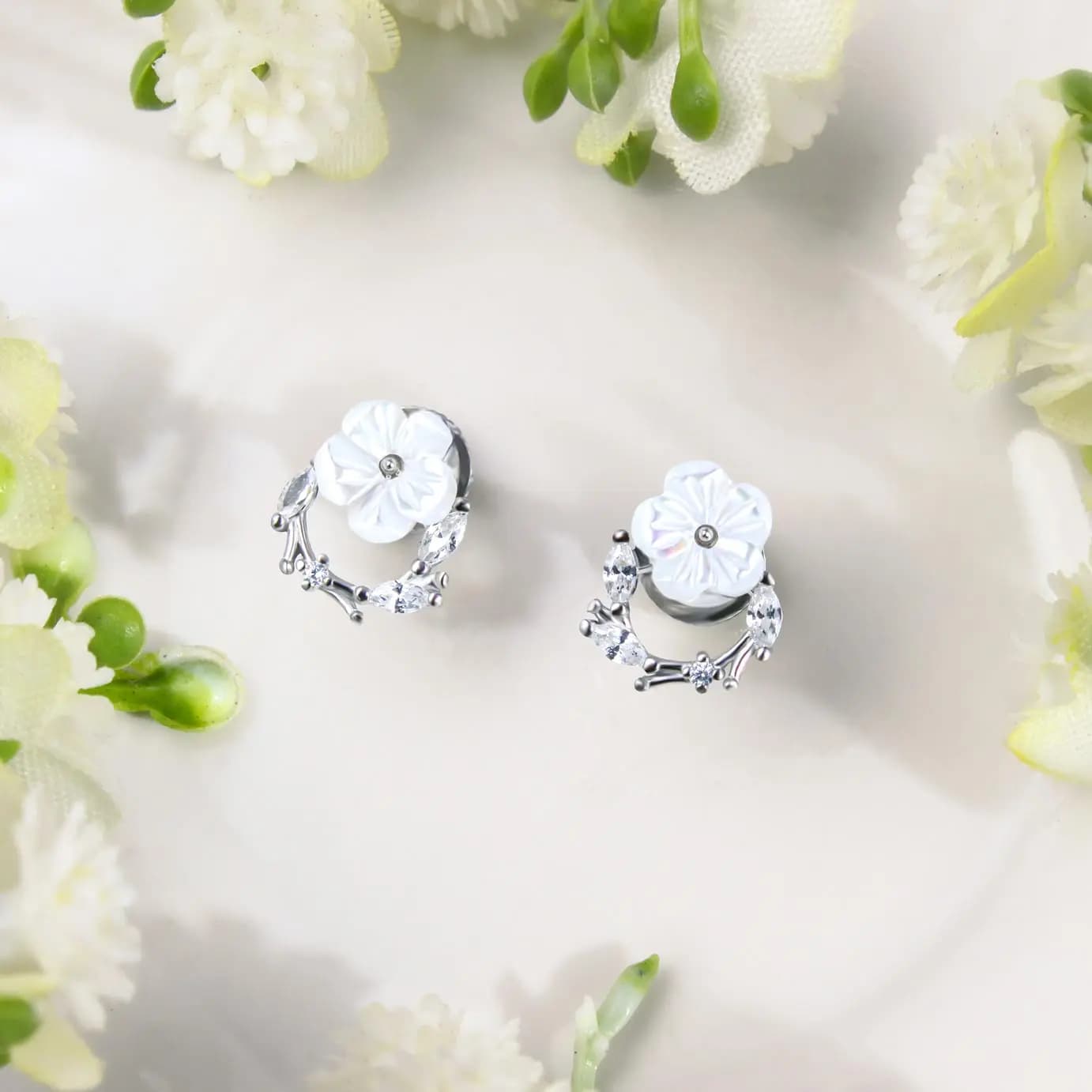 Enchanted Bloom Silver Studs