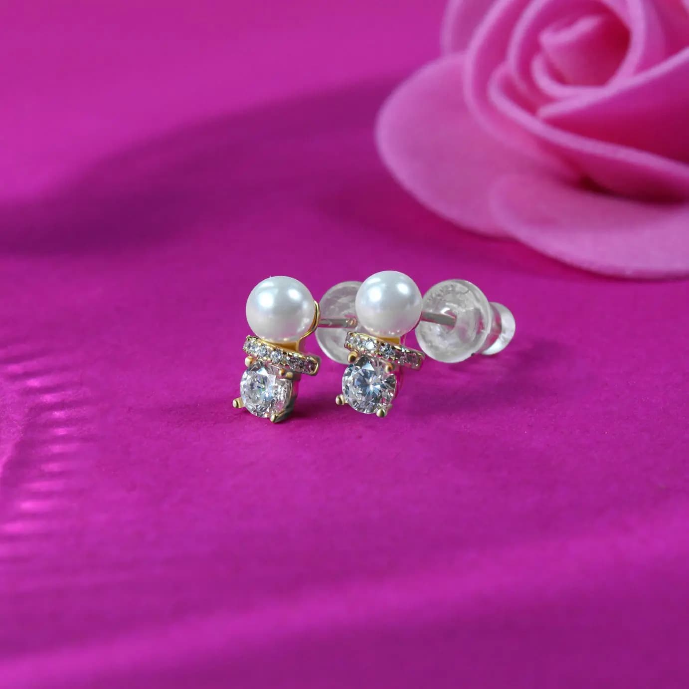 Royal Pearl Crown Studs