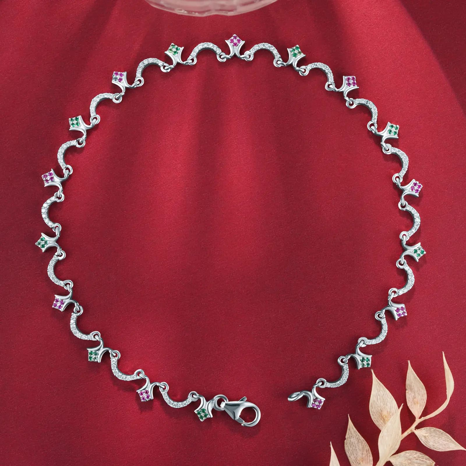 Rainbow Wave Diamond Anklet Rainbow Wave Diamond Anklet