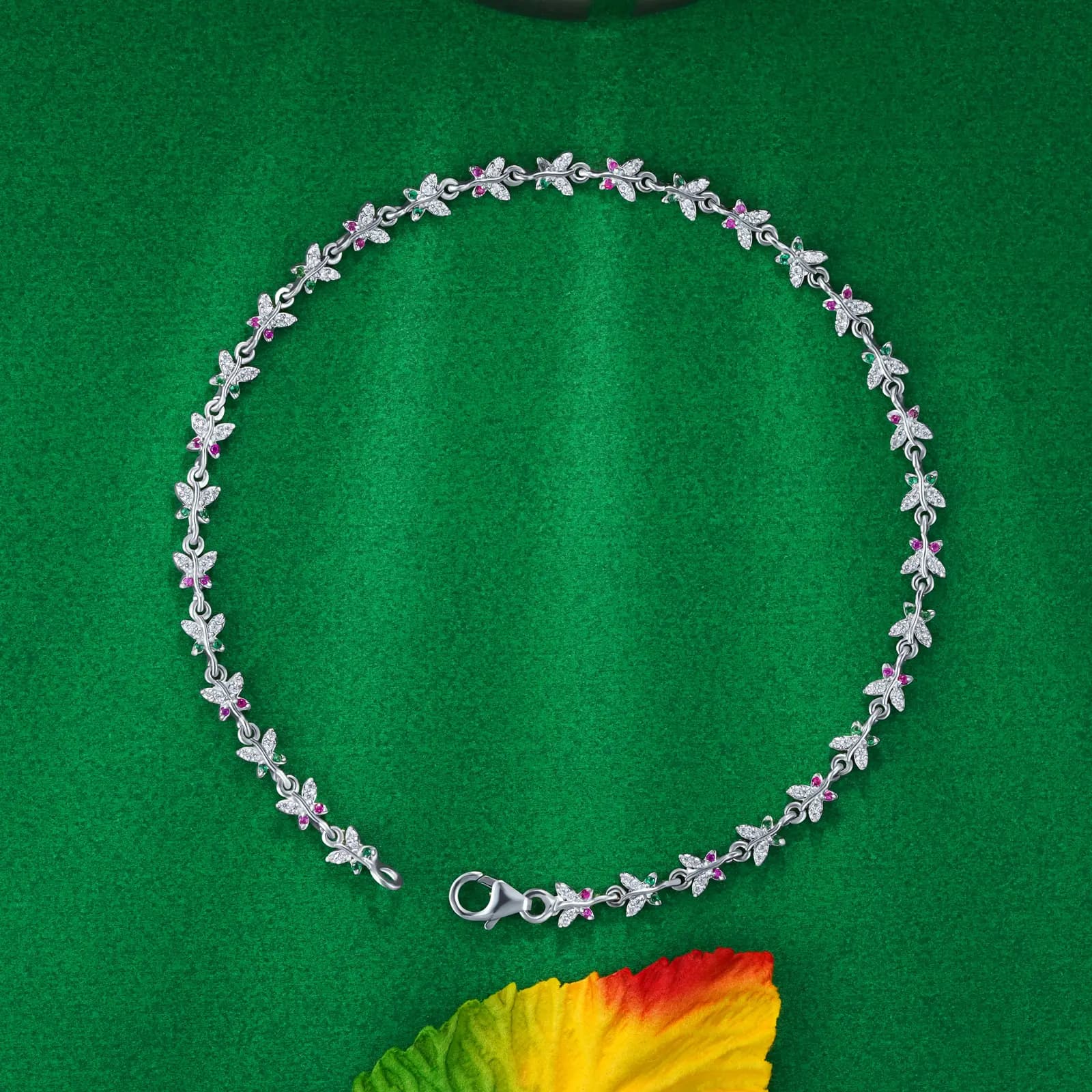 Pink Petal Vine Anklet Pink Petal Vine Anklet