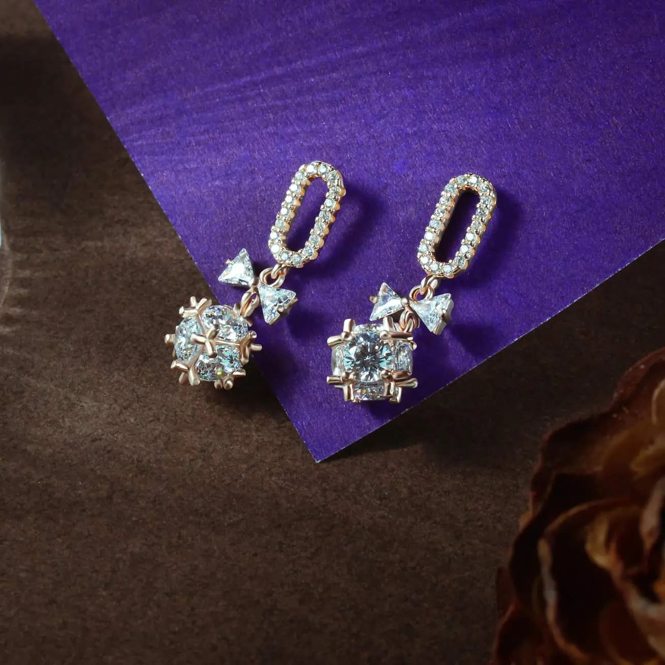 Cubic Crown Sparkle Earrings Cubic Crown Sparkle Earrings