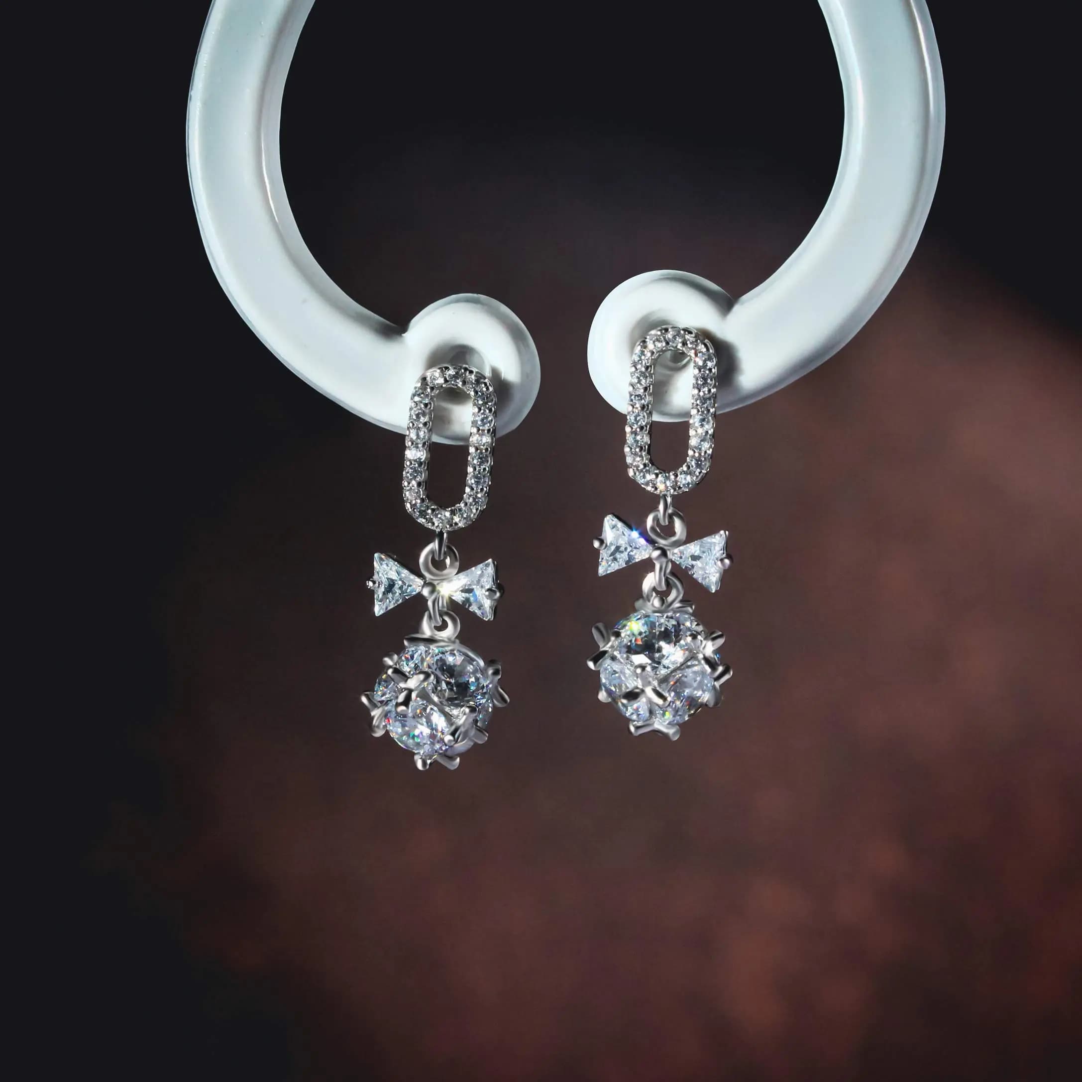 Cubic Crown Sparkle Earrings Cubic Crown Sparkle Earrings