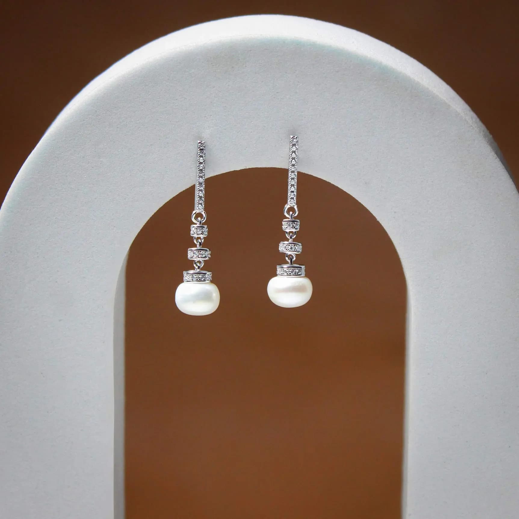 Noor Pearl Drop Earrings Noor Pearl Drop Earrings