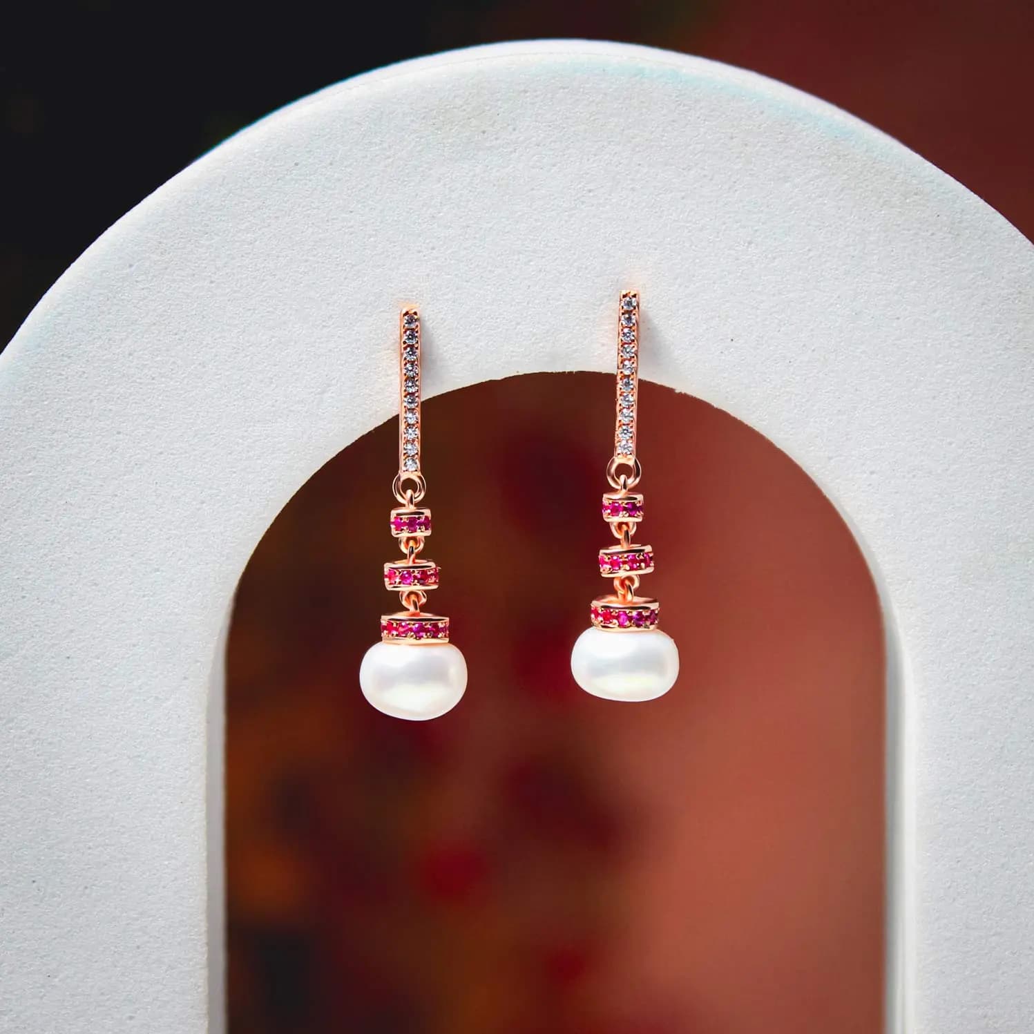 Noor Pearl Drop Earrings Noor Pearl Drop Earrings
