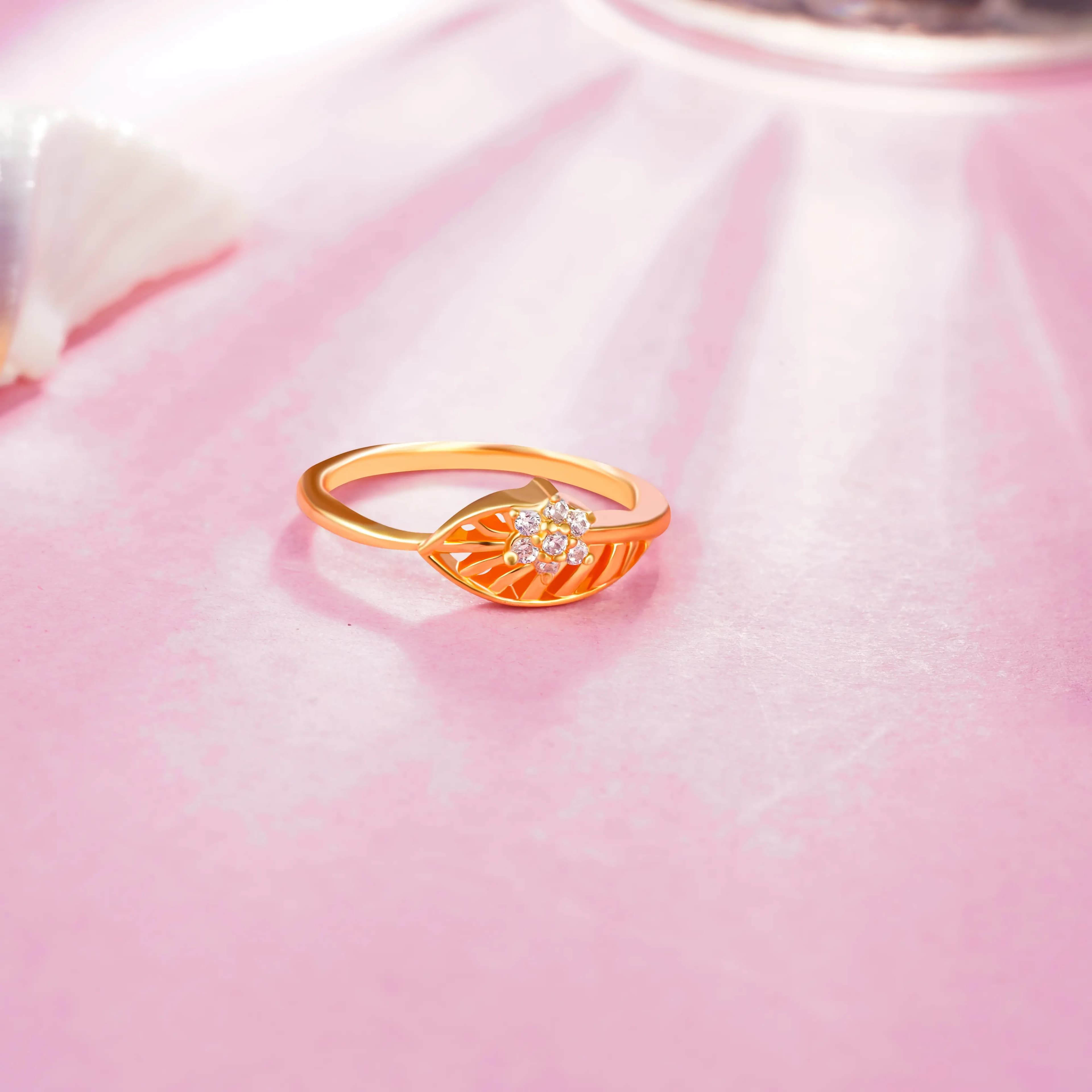 Golden Petal Leaf Ring For her Golden Petal Leaf Ring For her